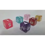 【雙子星】16MM 6面數字骰子(金蔥系列) 單顆 適用 桌遊 DICE BOARDGAME SECRET LAIR