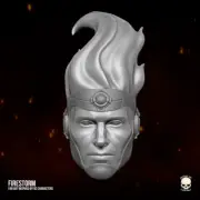 Firestorm v3 custom head for McFarlane DC Multiverse & other action figures