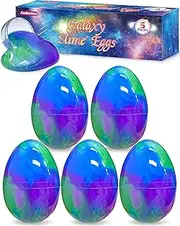 Tonberless 5 Pack Slime Filled Eggs Toys, Prefilled Easter Eggs Basket Stuffers for Teens Kids, Easter Egg Fillers Gifts Party Favors Treats for Teens Boys Girls Toddlers (Blue+Purple+Green)