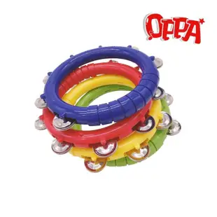 【OPPA】8吋圓圈圈塑膠搖鈴／四種顏色／兒童樂器／幼兒律動樂器／奧福樂器(美國CPC、台灣SGS 檢驗認證)