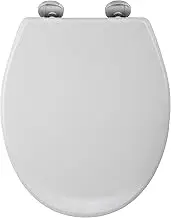 Croydex Constance Flexi-Fix White Universal Toilet Seat Soft Close, Quick Release, Adjustable, Made from Anti-Bacterial Treated Plastic, Top and Bottom Fixing
