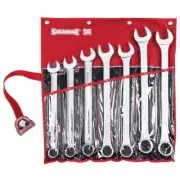 New Sidchrome SCMT22413 7pce Imperial Ring & Open End TorquePlus Spanner Set
