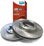 SLOTTED DIMPLED Front 322mm BRAKE ROTORS BENDIX PADS for FORD TERRITORY (for: Ford)