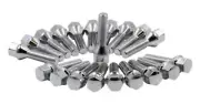 20x PCs Lug Bolts Cone Seat 14x1.5 40mm Shank Extended Chrome VW CC EOS GTi Golf