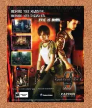 Resident Evil Zero GameCube Original 2001 Ad - Horror Video Game Promo Art Promo