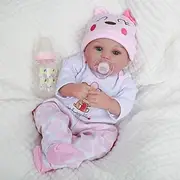 CHAREX Belly Reborn Baby Dolls Lifelike Soft Silicone Baby Gift,16 Inches Safety Realistic Toy for Ages 3+