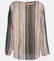 Missoni Sequined striped knit top