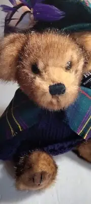 Teddy Bear Scottish By Ronnie Hex Rosslyn Chapel Kennedy Purple Sweater,...