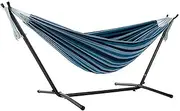 Hammock with Stand, Garden Outdoor Camping Hammock, Child Adult Large Portable Rainbow Cotton Hammock, Can Bear 204Kg, 220 * 160Cm,2
