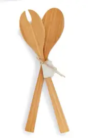 SUR LA TABLE Bamboo 16 inch Salad Servers Set Serving Spoon & Fork #C NEW