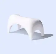 TUSHY Ottoman RELAXED Toilet Stool for Bathroom 7.5" height / White New in Box