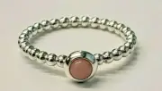 PANDORA | PINK OPAL CABOCHON RING ✪NEW✪ 190610POP RARE RETIRED STERLING SILVER