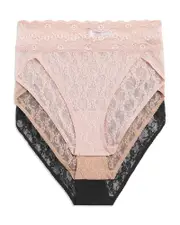 b. tempt'd by Wacoal Lace Kiss High Leg Panties, Pack of 3