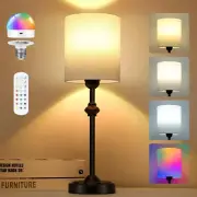 LED Table Lamp with Remote Control, Wireless Rechargeable 16-50h Runtime 15 C