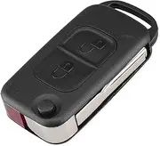 FLJKCT Car Key Shell 1/2/3/4 Button Flip Folding Car Remote Key Shell Auto Key Case,for Mercedes Benz SLK E113 A C E S W168 W124 W202 W203