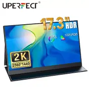 17.3" QHD 2560x1440 2K PC Gaming Monitor Portable Monitor HDMI USB C for PS4/5
