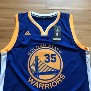 【Durant #35 勇士隊 客場藍 XS-XL號】 Adidas 台灣公司貨 熱轉印 全新含吊牌 NBA球衣