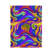 Velveteen Plush Blanket Psychedelic Waves Retro Pattern Colorful