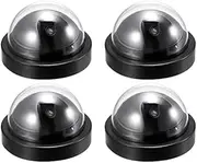 XYWHPGV Fake Security Camera Dummy Dome CCTV with Blinking Red LED Warning Alert Light for Home Outdoor Indoor Black 4pcs(3b4e4 2aca0 c6eec 67290 2b4df 30740