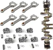 N55 3.0L Engine Crankshaft Pistons&Rings Set & Connecting Rod Compatible With BMW X1 X4 X5 X6 135i 535i 640i 335i 435i N55B30 N55B30A