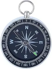 Mini Portable Pocket Compass, Lightweight Durable Silver Portable Pocket Compass for Outdoor Camping Hiking Sports Navigation