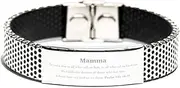 [Generic] Stainless Steel Bracelet for Mamma - Psalm 145: 18-19 Inspirational Jewelry Gifts for Mothers Day, Birthday, Christmas - Hope and Confidence, Small, Silver Plated Zinc, Cubic Zirconia