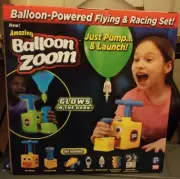 Balloon Zoom As Seen On TV Balloon-Powered Flying & Racing GLOW IN DARK! NEW!