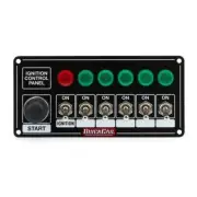 QuickCar 50-866 Black 6 Switch Plate & 1 Button w/ Lights