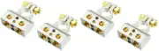 2 Patron 0/2/4/6/8 AWG Positive Negative Battery Terminal Connectors Chrome