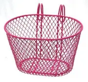 WMB BASKET Kids 'Hook on type' Steel Wire Mesh 24 x 18 x 15 PINK