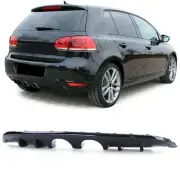 Rear Diffuser Black Gloss Double Pipe Centre for VW GOLF 6 VI 2008-2013