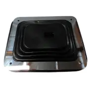 For Rubber Shifter Boot With Chrome Plate 5 5/8 Inch X 6 3/4 Inch Manual Automatic 350 black silver