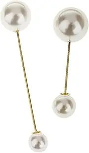 [DUUDAH] Shirt Brooches Safety Pins Shawl Collar Clip Bow Tie,Fashion Brooches Bow Tie Collar Pin,Womens Alloy Round Faux Pearl Classic Collar Brooch Pins Brooch Set White