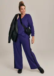 [TS] Taking Shape Natural On The Go Wide Pant Size 16 in Violet Blue, Viscose - Plus Size Women's Clothing Violet Blue
