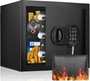 1.6 Cu Ft Home Safe Fireproof Waterproof, Cubic Feet, Black