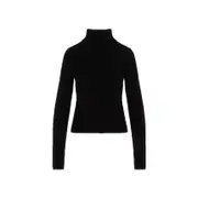 [Rick Owens] Rick Owens-Black Ehadon Dbl Virgin Wool Pullover-Donna M STAND