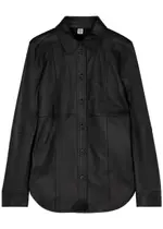 Totême Leather Shirt - Black - 40 (UK12 / M) 40 (UK12 / M)