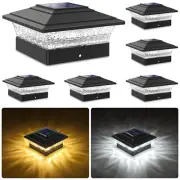 Solar Post Cap Lights Outdoor 6pack, Waterproof Fence Post Lights with 16 Ult...