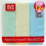 BVD素色毛巾-混色12條 (B311)