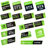 萊特 電腦週邊精品 效能貼紙 NVIDIA 2023年新款 TESLA 4090 4080 4070 4060 能源之星