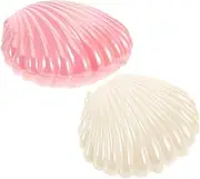 BESPORTBLE 2Pcs Beach Themed Night Light Unique Lamp for Bedroom Living Room Decor Romantic Home Accent Warm Ambiance Enhancer White Pink Nautical Design