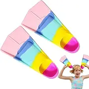 Short Fin, Short Swim Fins - Short Fin Comfortable Adult Short Light Swimming Fins - Swimming and Snorkeling Fins Effective Travel Size Flippers Improve Swimming Skills
