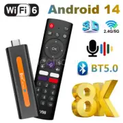 8K Dual WiFi 6 TV Stick Android 14 5G Smart TV Box 2G+16G Streaming Media Player