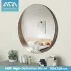 Bathroom Vanity Makeup Framed Mirror Round Wall Storage Shelf Corridor Decor