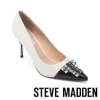 在飛比找momo購物網優惠-【STEVE MADDEN】ANGELINA 拼接鉚釘尖頭高