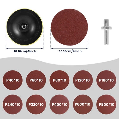 100Pcs Angle Grinder Sanding Disc 40-800 Grit Reusable Round Sanding Disc FaEFg