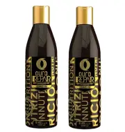 2 Bottles Ouro Extra Repair Keratin Complex Argan Oil Leave In Treatment 8.45 oz