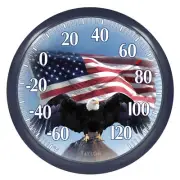 Taylor 13.25-inch Dial Thermometer Bald Eagle Navy 6773