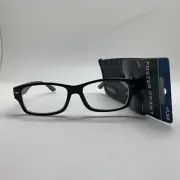 E327 Foster Grant HUGO BLK +1.50 Black Reading Glasses 51/16-140 PD58.5mm