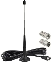 DAB FM Telescopic Antenna 75 ohm Magnetic Base TV Male Adapter to F for TV Tuner